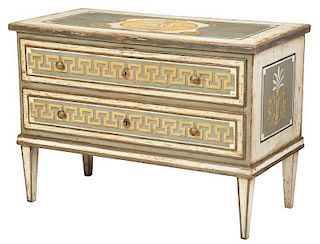 Italian Neoclassical Paint Decorated Commode