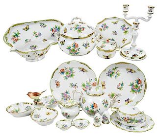 82 Piece Herend Queen Victoria Porcelain Service