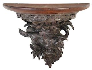 Black Forest Wall Bracket of Hunting Dog