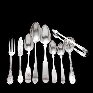 Harlan Family Coin Silver Spoons, Plus 
