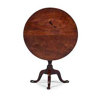 Chippendale Mahogany Tilt Top Table 