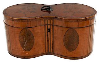 Rare George III Inlaid Satinwood Double Box