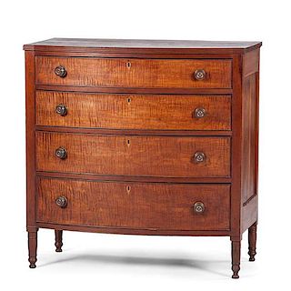 Ohio Tiger Maple Chest of Drawers 