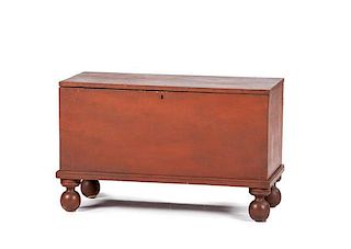 Ohio Blanket Chest in Red Paint 