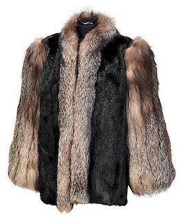 Mink Fur Jacket with Fox Fur Trim