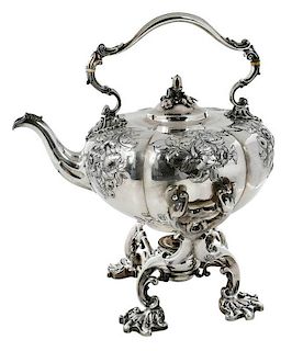 English Silver Hot Water Kettle, Paul Storr