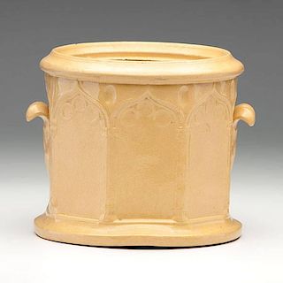 Yellow Ware Humidor with Gothic Pattern 