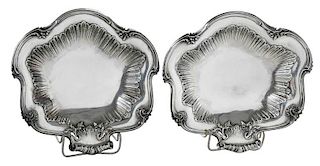 Pair French Silver Servers