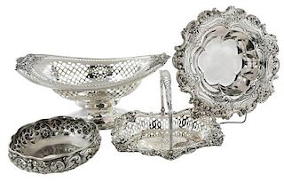 Four Sterling Serving pieces