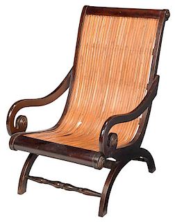 Mahogany and Bamboo Campeche Chair