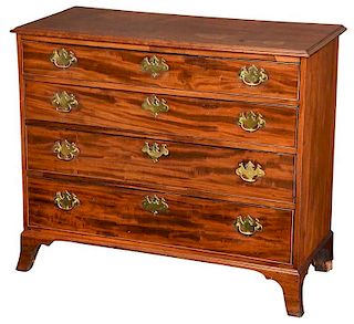 American Federal Mahogany Four Drawer Chest