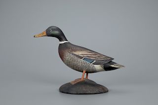 Rare Mallard Call Duck, A. Elmer Crowell (1862-1952)
