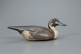 Low-Head Pinch-Breast Pintail Drake Decoy, The Ward Brothers