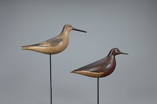 Red Knot and Dowitcher with Raised Wings, Mark S. McNair (b. 1950)