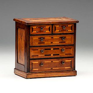 Miniature Inlaid Chest of Drawers 
