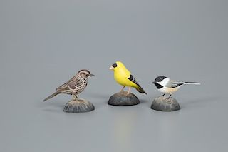 Three Miniature Bird Carvings, Jesse D. “Jess” Blackstone (1909-1988)