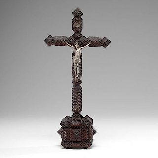 Tramp Art Crucifix 