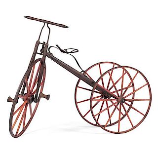 Velocipede Tricycle in Iron and Wood 