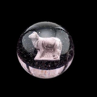 Cow Sulphide Marble with Amethyst Tint, 2 in. 
