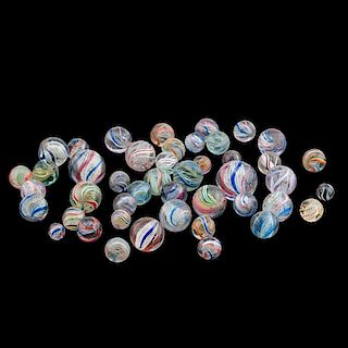 Latticino Core-Swirl Marbles 