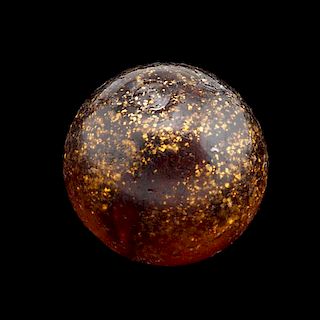 Large Amber Mica Marble, 1.5 in. 
