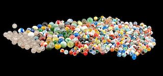 Machine Made Marbles Including Akro Agates 