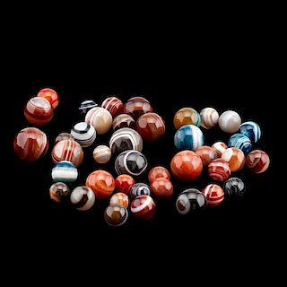 Colored Handcut Agate Marbles 