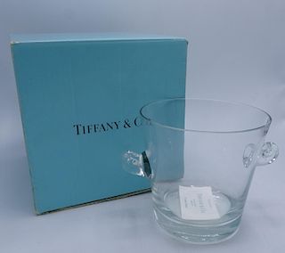 TIFFANY CRYSTAL ICE BUCKET WITH BOX 