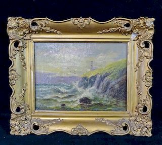 A. ROSS SGN. OIL ON CANVAS SHORE SCENE SGN. 