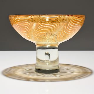 Large Cenedese Compote/Center Bowl, Murano