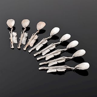 Claude Lalanne "Lolas" Sterling Silver Demitasse Spoons, Set of 8