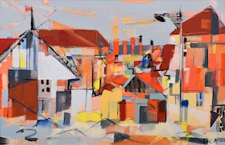 Georges Arditi Abstract Cityscape Painting