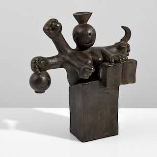 Tom Otterness "Podium Figure" Bronze Sculpture