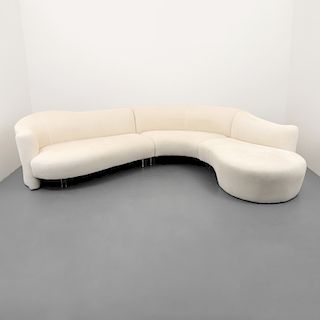 Vladimir Kagan Sectional Sofa, 3 Pieces