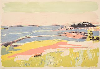 Fairfield Porter "South Meadow" Lithograph, Signed Edition
