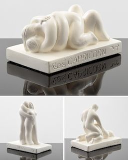 3 Tom Otterness "Zodiac Love" Sculptures