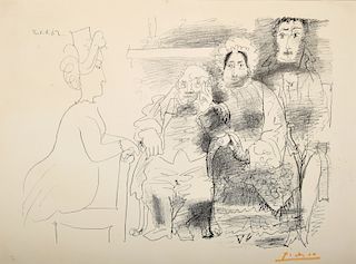 Pablo Picasso "Portrait de Famille" Lithograph, Signed Edition