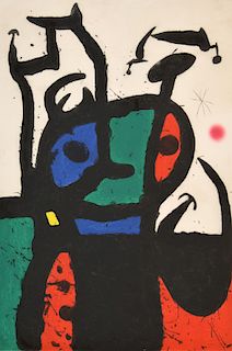 Large Joan Miro "Le Matador" Etching, Signed Edition