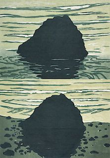 Richard Bosman "High Tide, Low Tide" Woodcut, Signed Edition