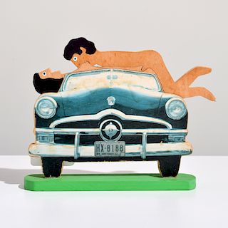 William Accorsi Erotic Puzzle Sculpture, "Movie Drive In"