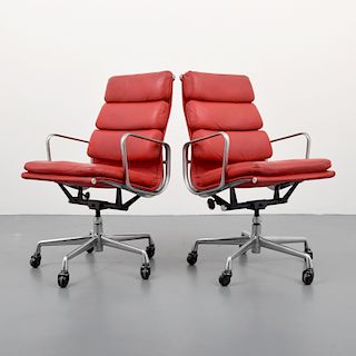 2 Charles & Ray Eames "Soft Pad" Arm Chairs