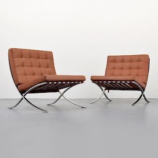 Pair of Mies van der Rohe "Barcelona" Lounge Chairs