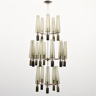 Large Seguso Tiered Chandelier