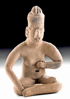 Olmec Pottery Seated Anthropomorphic Figure