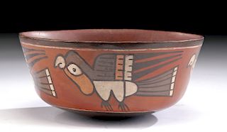 Nazca Polychrome Bowl w/ Flying Parrots