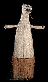 Large 20th C. Papua New Guinea Woven Dance Costume