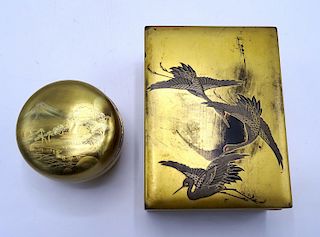 2 JAPANESE LACQUER BOXES 