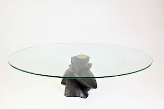 Roche Bobois Bronze and Glass Coffee Table