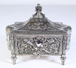 A Boulenger Sterling Silver Jewelry Box 15.43 OZT