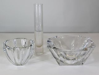 (3) Crystal Glass Pieces